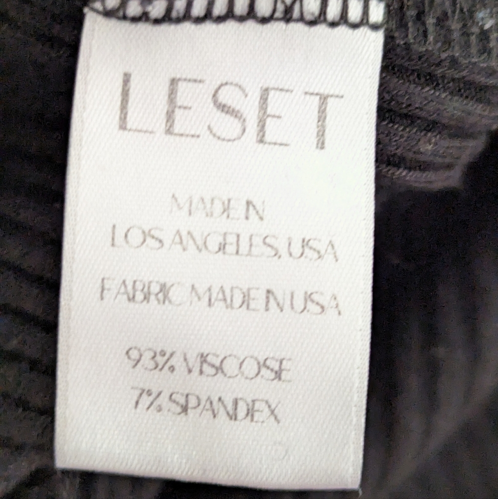 LESET Ali Drawstring Wide Leg Ribbed Pant - Large - Picture 6 of 7